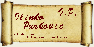 Ilinko Purković vizit kartica